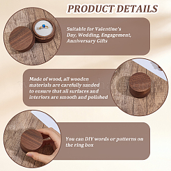 Boîtes de rangement rondes en bois&nbsp;AJEW-CL0005-46B