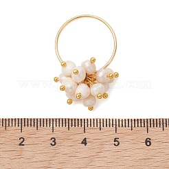 Natürliche kultivierte Süßwasserperlen-Fingerringe&nbsp;RJEW-JR01002