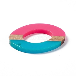 Pendentifs en résine opaque et bois de noyer&nbsp;RESI-M027-01H
