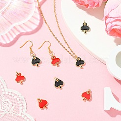 8 pièces 4 styles breloques en laiton émaillé&nbsp;KK-CJ0003-72
