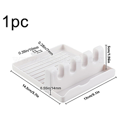 Reposa utensilios de plástico con almohadilla de goteo para múltiples utensilios&nbsp;DJEW-GF0001-14A