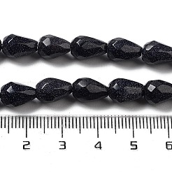 Synthetische blauen goldstone Perlen Stränge&nbsp;G-P520-B24-01