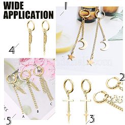 Kits de diy para hacer aretes de acero inoxidable 304&nbsp;DIY-UN0001-71G