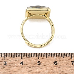 Anelli aperti in ottone e resina epossidica per bracciali da donna&nbsp;RJEW-K264-17G-02