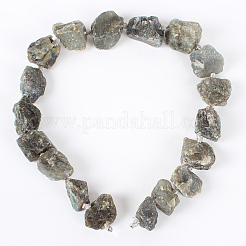 Natürliche Edelstein Labradorit grobe Nuggets Perlenstränge&nbsp;G-E219-03