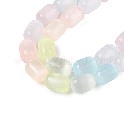 Stränge natürlicher Selenitperlen in Macaronfarbe&nbsp;G-F750-D01