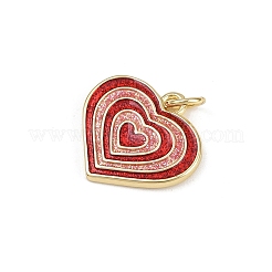 Valentinstag Messing Anhänger mit roter Emaille&nbsp;KK-D424-30A-G