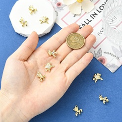 9 Stück 3 Stile Messing Micro Pave klare Zirkonia Charms&nbsp;KK-YW0004-65