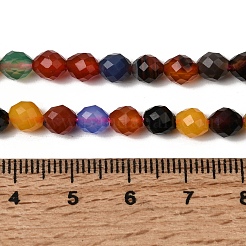 Gefärbte und erhitzte natürliche Achatperlenstränge&nbsp;G-K376-F21-01