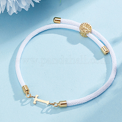 1 bracelet coulissant réglable en nylon pour femme&nbsp;BJEW-LP0001-33T-G