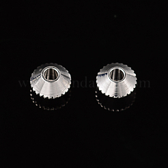 Versilberte Messing-Doppelkegel-Perlen aus Messing&nbsp;X-KK-EC008-S-NF