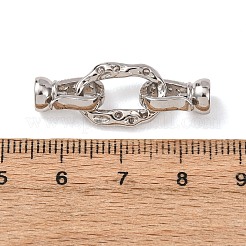 Messing Micro Pave klare Zirkonia Falte über Verschlüsse&nbsp;KK-D259-08A-P