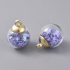 Glaskugel-Anhänger&nbsp;GLAA-WH0015-26L