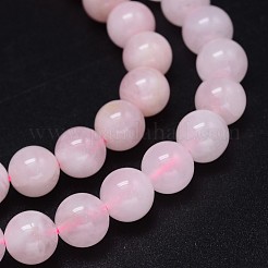 Stränge aus natürlichen Rosenquarzperlen aus Madagaskar in Rosa&nbsp;G-F222-40-8mm