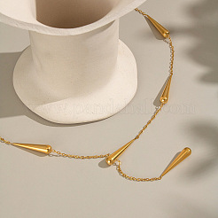 Lariat-Halsketten aus tropfenförmigem Edelstahl 304 für Damen&nbsp;VH7412-2