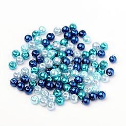 Carribean blau Mix pearlized Glas Perlen&nbsp;HY-X006-6mm-03