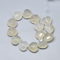 Bianco naturale agata fili di perline&nbsp;G-S357-E02-10