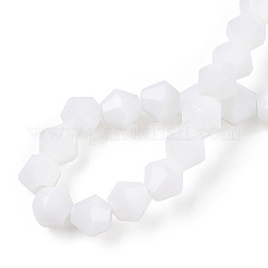 Opaque couleur unie imitation jade perles de verre brins&nbsp;EGLA-A039-P6mm-D15