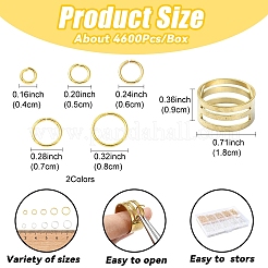 10 Stil offene Biegeringe aus Eisen&nbsp;IFIN-YW0003-60A