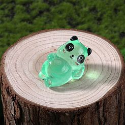 32 pièce d'ornements de panda en résine lumineuse&nbsp;DJEW-SZ0001-18