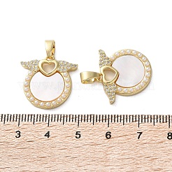 Colgante micropavé cubic zirconia de latón&nbsp;KK-U070-22G