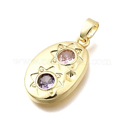 Ottone micro spianare pendenti zirconi&nbsp;KK-P336-19G