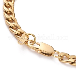 Herren PVD-Vakuumbeschichtung 304 Edelstahl kubanische Ketten Armbänder und Halsketten Schmuck-Sets&nbsp;SJEW-JS01157