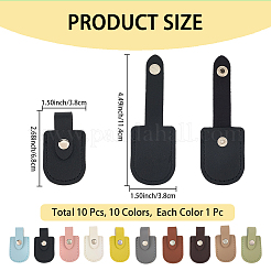 10 Stück bogenförmige Nagelknipser-Etuis aus Kunstleder in 10 Farben&nbsp;DIY-CL0002-28B