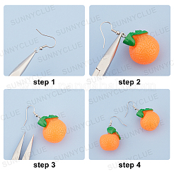 DIY-Sets zum Basteln von Ohrhängern mit Obstmotiv&nbsp;DIY-SC0001-16