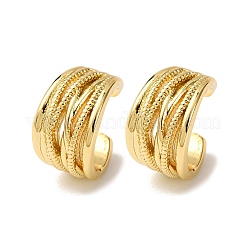 Pendientes de puño multicapa de latón en forma de C&nbsp;EJEW-D332-05D-G
