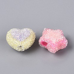 Perles acryliques opaques bicolores&nbsp;OACR-Q201-05