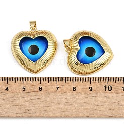 Pendentifs en verre et laiton sur le thème des yeux&nbsp;KK-L244-03G-02