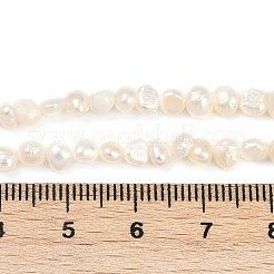 Fili di perle di perle d'acqua dolce coltivate naturali&nbsp;PEAR-P064-19B-04E