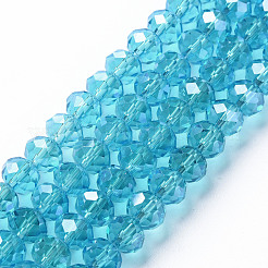 Chapelets de perles en verre électroplaqué&nbsp;EGLA-T025-01C