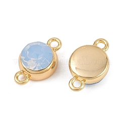 Ciondoli connettore in ottone con pavé di zirconi cubici&nbsp;KK-H078-06G-01