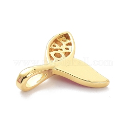 Echte 18 Karat vergoldete Messing Micro Pave klare Zirkonia Anhänger&nbsp;ZIRC-L091-081G