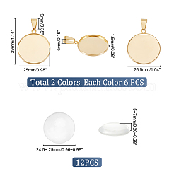 Kit fai da te per realizzare ciondoli piatti e rotondi a cupola vuota&nbsp;DIY-UN0004-48