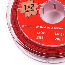 Cordons ronds en fil de coton ciré 2 brin&nbsp;YC-T004-01A-11
