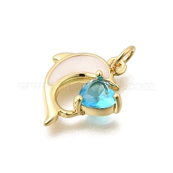 Ottone micro spianare pendenti zirconi&nbsp;KK-D255-03G-02