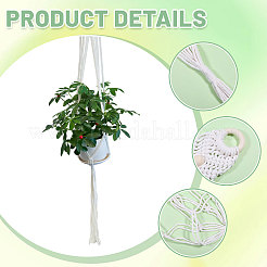 3 suspension pour plante en coton macramé faite à la main&nbsp;AJEW-CA0005-02