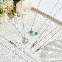 12 pièce 3 styles de colliers coulissants réglables en chaîne de câble en acier inoxydable 304&nbsp;NJEW-NB0001-36P
