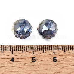 Perles de verre rondes transparentes électroplaquées&nbsp;GL-CBA6A73-HR03