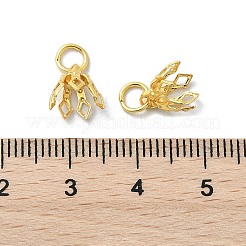 Blumenregal Überzug Messing Filigrane Perle Kappe Kautionen&nbsp;KK-L102-27G