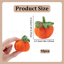 Kürbis handgemachtes Wollfilz Ornament&nbsp;DIY-WH0504-793A-01