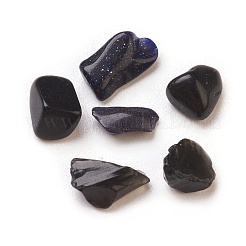 Synthetische Perlen aus blauem Goldstein und schwarzem Obsidian&nbsp;G-L491-04