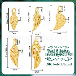 10 Stück 5 Stile Messinganhänger & Charms&nbsp;KK-PH0013-89