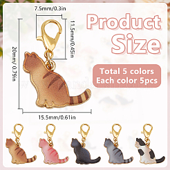 25 pendentif décoratif en alliage émaillé de 5 styles&nbsp;HJEW-DR00149