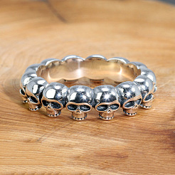 Fingerringe aus Legierung mit Totenkopf&nbsp;FS-WGF71B4-03