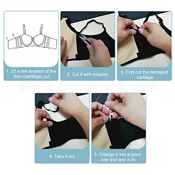 Ahademaker 320 Stk. 4 Stäbchen Korsettstreifen aus Nylon&nbsp;DIY-GA0003-97