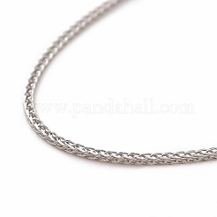 Collana anti-ossidazione in argento sterling rodiato 925 catene di grano per donna&nbsp;X-STER-I021-04P